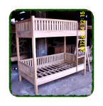 Tempat tidur tingkat untuk anak kayu jati minimalis