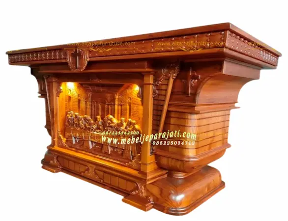 09102025 Meja Altar Gereja Katalog Mebel Jati✔️ Meja Altar Gereja Katolik Meja Altar Gereja Mebel Jepara Kayu Jati Meja Altar Gereja